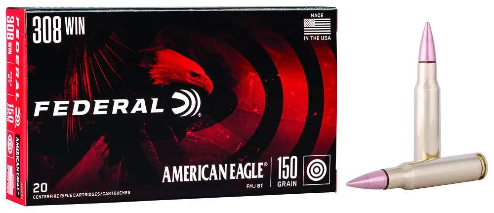 FEDERAL 308 WIN 150GR FMJ-BT 20 RD/BX 25 BX/CS
