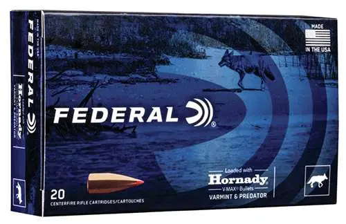 FEDERAL 204 RUGER 32GR HORNADY V-MAX 20 RD/BX 10 BX/CS