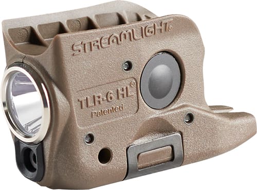 STREAMLIGHT TLR-6 HL FDE LIGHT – LED/RED LASER FOR GLOCK 42/43