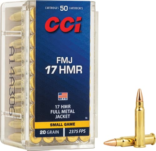 CCI 17HMR 20GR FMJ 2375FPS – 50RD 40BX/CS