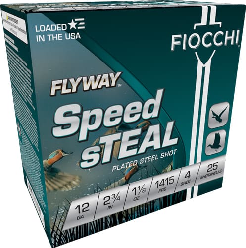 FIOCCHI FLYWAY 12GA 2.75″ – 1-1/8OZ #4 1415FPS 25RD 10BX/C