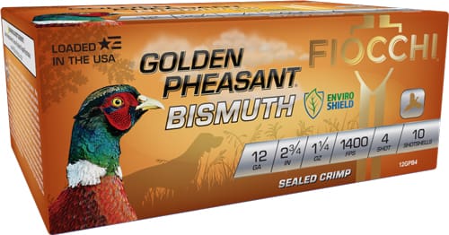 FIOCCHI GOLDEN PHEASANT 12GA – 2.75″ 1-1/4OZ #4 10RD 10BX/CS