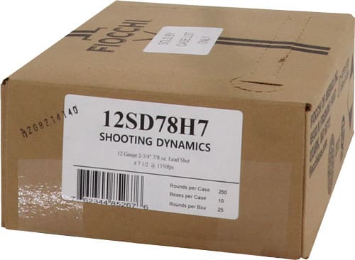 FIOCCHI 12GA 2.75″ 7/8OZ #7.5 – 1350FPS 250RD CASE LOT
