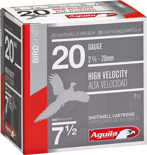 AGUILA SHOTSHELL 20GA 2.75″ – 1OZ #7.5 250RD CASE LOT