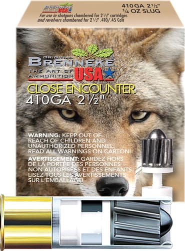 BRENNEKE USA CLOSE ENCOUNTER – 410 2.5″ 1/4OZ SLUG 5RD 90BX/C