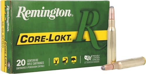 REMINGTON 30-06 180GR – CORE-LOKT SP 20RD 10BX/CS
