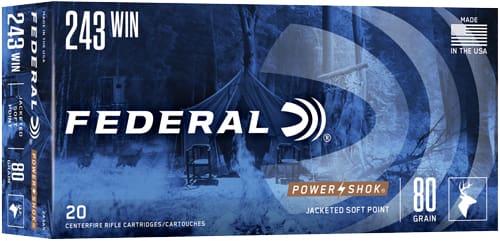 FEDERAL POWER-SHOK 243 WIN – 80GR SP 20RD 10BX/CS