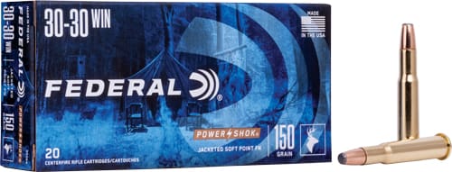 FEDERAL POWER-SHOK 30-30 WIN – 150GR JSP-FN 20RD 10BX/CS