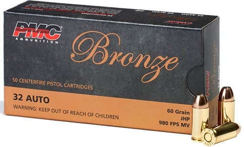 PMC 32 ACP 60GR JHP – 50RD 20BX/CS