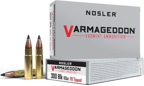 NOSLER VARMAGEDDON 300 AAC – 110GR FBT 20RD 10BX/CS