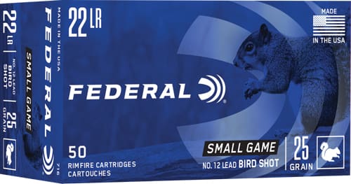 FEDERAL 22LR #12 LEAD BIRDSHOT – 50RD 50BX/CS