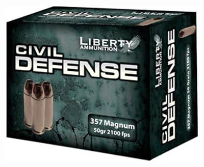 LIBERTY CIVIL DEFENSE 357 MAG – 50GR HP 20RD 10BX/CS