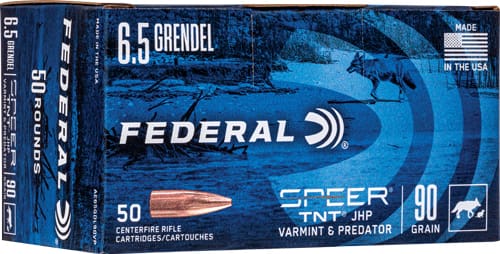 FEDERAL AE 6.5 GRENDEL 90GR – JHP 50RD 10BX/CS