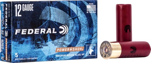 FEDERAL POWER SHOK 12GA 2.75″ – 1-1/4OZ RIFLED SLUG 5RD 50BX/C