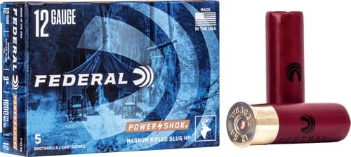 FEDERAL POWER SHOK 12GA 3″ – 1-1/4OZ RIFLED SLUG 5RD 50BX/C