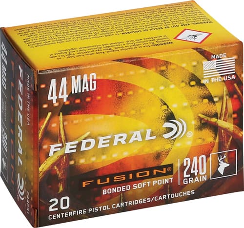 FEDERAL FUSION 44 REM MAG – 240GR FUSION 20RD 10BX/CS