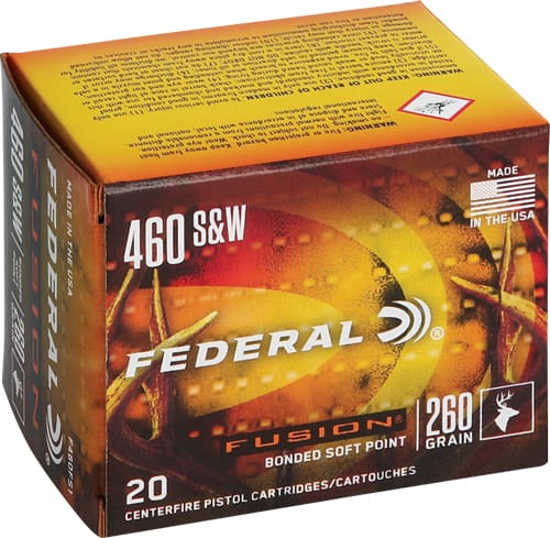 FEDERAL FUSION 460 SW MAG – 260GR FUSION 20RD 10BX/CS