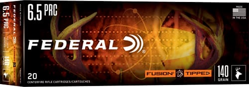 FEDERAL FUSION 6.5 PRC 140GR – TIPPED FUSION 20RD 10BX/CS