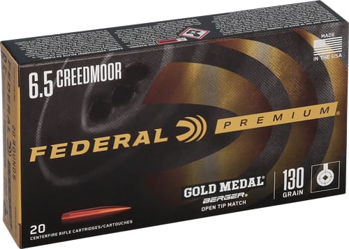 FEDERAL GOLD MEDAL 6.5 CM – 130GR BERGER VLD 20RD 10BX/CS