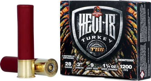 HEVI-SHOT HEAVY 18 TSS 28GA – 3″ 1-1/4OZ #9 5RD 10BX/CS