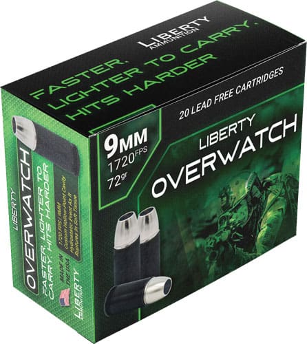LIBERTY OVERWATCH 9MM LUGER – 72GR HP 20RD 10BX/CS