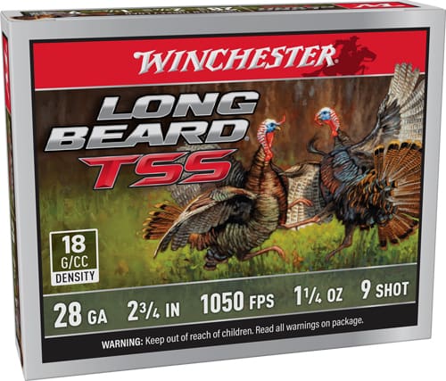 WINCHESTER LONG BEARD TSS 28GA – 2.75″ 1-1/4OZ #9 5RD 10BX/CS