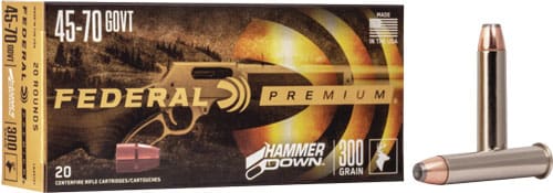 FEDERAL HAMMER DOWN 45-70 GOV – 300GR JSP 20RD 10BX/CS
