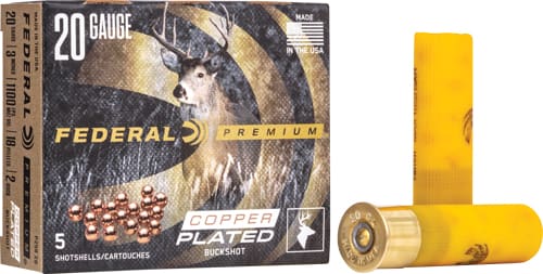 FEDERAL 20GA 3″ #2 BUCK – 18 PELLETS 5RD 50BX/CS