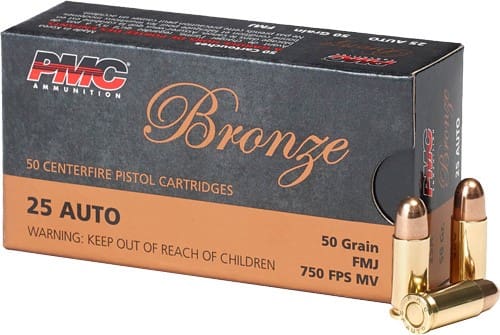 PMC 25 ACP 50GR FMJ-RN – 50RD 20BX/CS