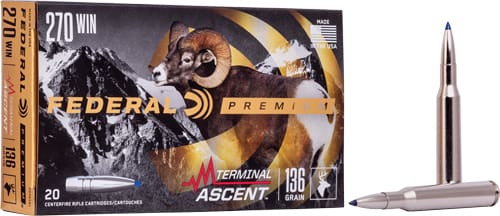 FEDERAL 270 WIN 136GR TERMINAL – ASCENT 20RD 10BX/CS