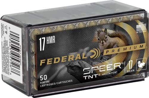 FEDERAL 17HMR 17GR SPEER TNT – 2530FPS 50RD 60BX/CS