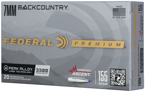 FEDERAL 7MM BC 155GR TERMINAL – ASCENT 20RD 10BX/CS