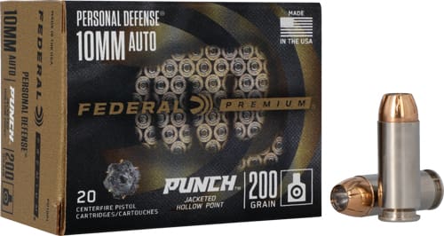 FEDERAL PUNCH 10MM 200GR JHP – 20RD 10BX/CS