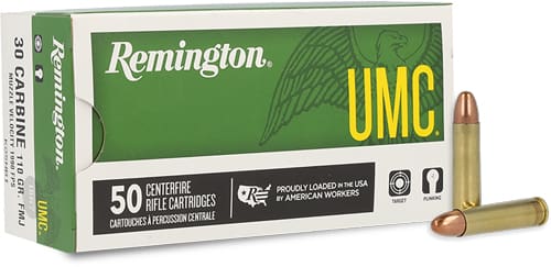REMINGTON UMC 30 CARBINE 110GR – FMJ 50RD 10BX/CS