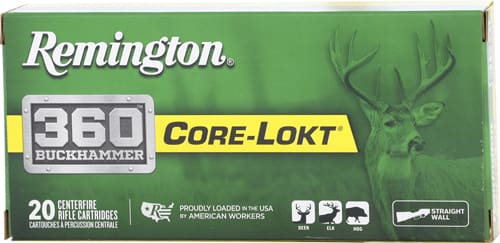 REMINGTON 360 BUCKHAMMER 200GR – CORE-LOKT SP 20RD 10BX/CS