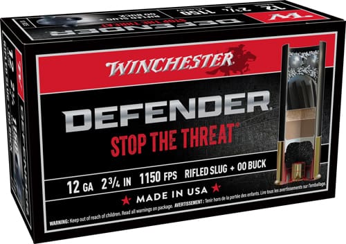 WINCHESTER DEFENDER 12GA 2.75″ – 1OZ SLUG/3-00 BUCK 10RD 10BX/C