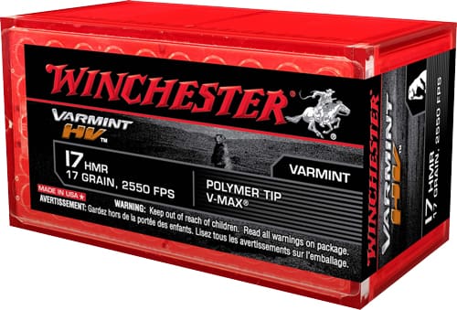 WINCHESTER VARMINT HV 17HMR – 17GR 2550FPS V-MAX 50RD 20BX/C