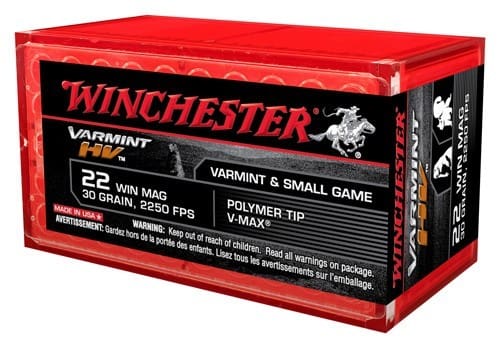 WINCHESTER SUPREME 22WMR 30GR – V-MAX 2250FPS 50RD 20BX/CS