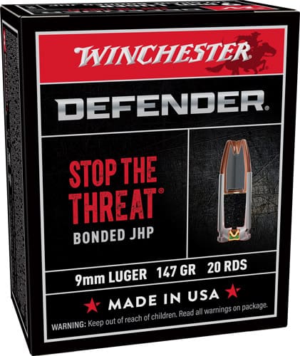 WINCHESTER SUPREME 9MM LUGER – 147GR PDX1 DEF 20RD 10BX/CS