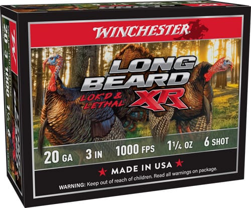 WINCHESTER LONG BEARD XR 20GA – 3″ 1-1/4OZ #6 10RD 10BX/CS