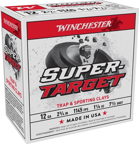 WINCHESTER TARGET 12GA 2.75″ – 1-1/8OZ #7.5 1145FPS 250R CASE