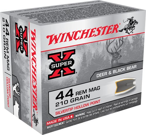 WINCHESTER SUPER-X 44 REM MAG – 210GR SILVERTP HP 20RD 10BX/CS