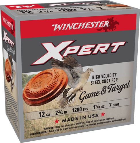 WINCHESTER XPERT STEEL 12GA – 2.75″ 1-1/8OZ #7 25RD 10BX/CS