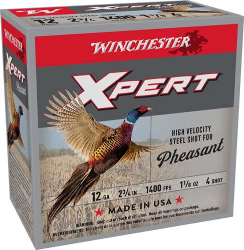 WINCHESTER XPERT STEEL 12GA – 2.75″ 1-1/8OZ #4 25RD 10BX/CS
