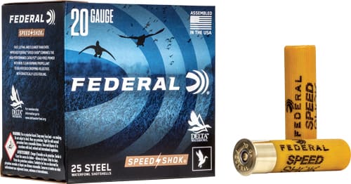 FEDERAL SPEED SHOK 20GA 3″ – 7/8OZ #2 1550FPS 25RD 10BX/CS