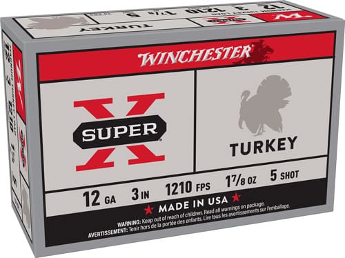 WINCHESTER SUPER-X TURKEY 12GA – 3″ 1-7/8OZ #5 10RD 10BX/CS