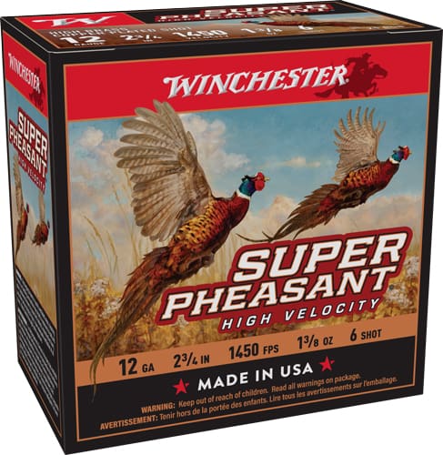 WINCHESTER SUPER PHEASANT 12GA – 1-3/8OZ #6 1450FPS 25RD 10BX/C