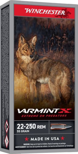 WINCHESTER VARMINT-XP 22-250 – REM 55GR POLY TIP 20RD 10BX/CS