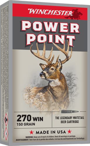 WINCHESTER SUPER-X 270 WIN – 150GR POWER POINT 20RD 10BX/CS