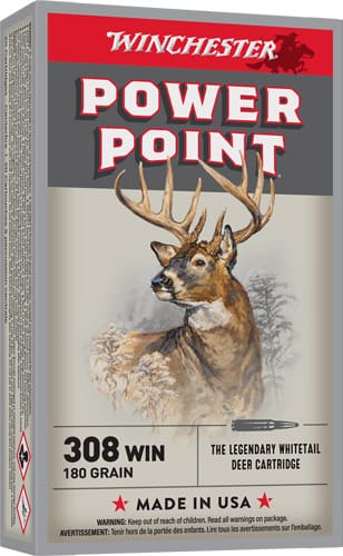 WINCHESTER SUPER-X 308 WIN – 180GR POWER POINT 20RD 10BX/CS